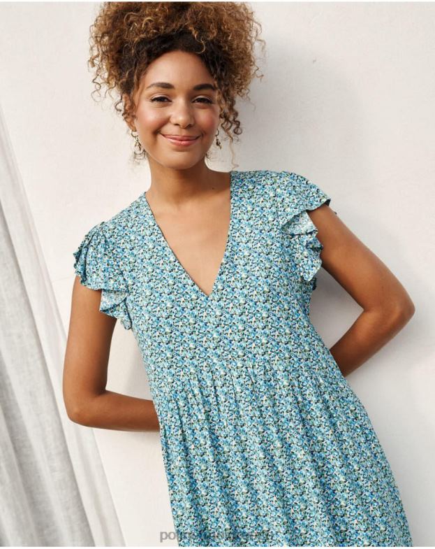 Polin et moi klein blue φόρεμα βολάν Λένα είδη ένδυσης 8DX0F30