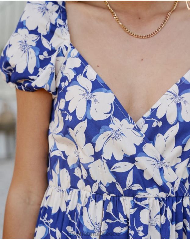 Polin et moi klein blue Φόρεμα με λουλούδια nikka είδη ένδυσης 8DX0F102