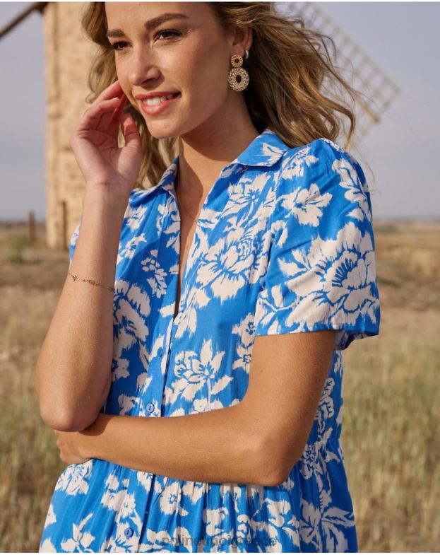 Polin et moi klein blue φόρεμα με print matilda είδη ένδυσης 8DX0F67