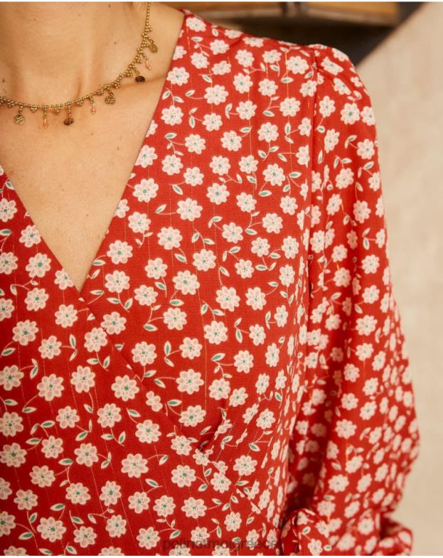 Polin et moi το κόκκινο φόρεμα lala cross-over s είδη ένδυσης 8DX0F119