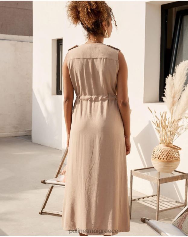 Polin et moi καμήλα μίντι φόρεμα lina είδη ένδυσης 8DX0F35