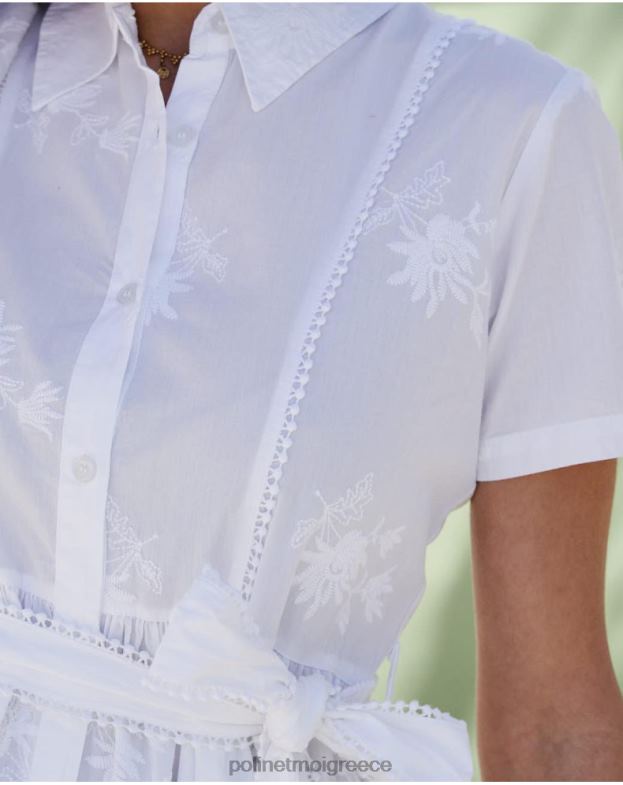 Polin et moi άσπρο φόρεμα πουκάμισο lynda είδη ένδυσης 8DX0F86