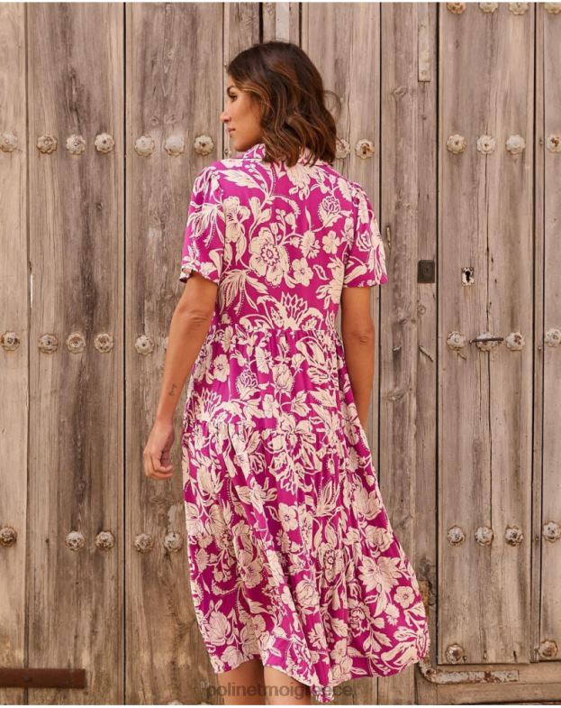 Polin et moi μελιτζάνα μακρύ φόρεμα silvia είδη ένδυσης 8DX0F77