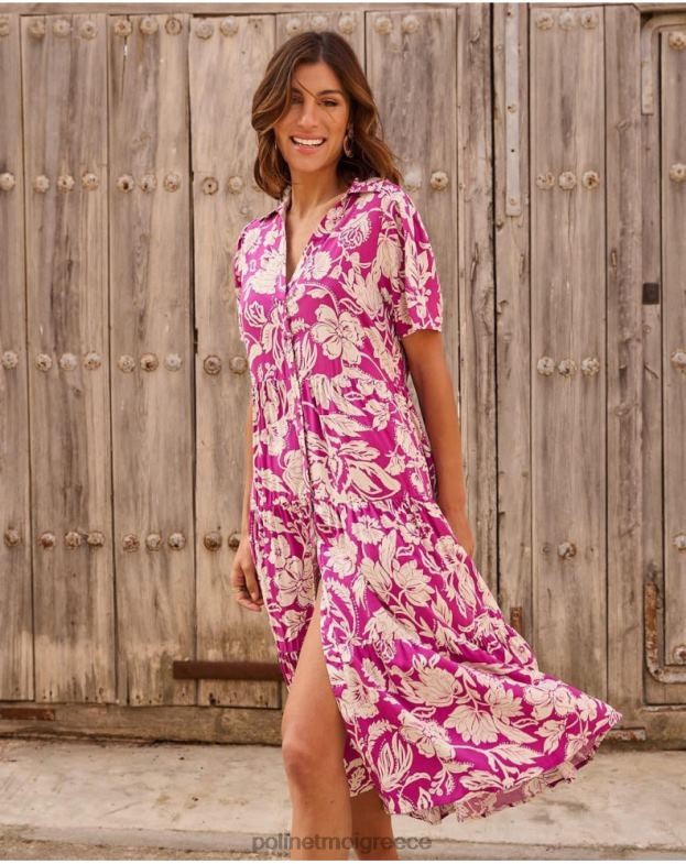 Polin et moi μελιτζάνα μακρύ φόρεμα silvia είδη ένδυσης 8DX0F77