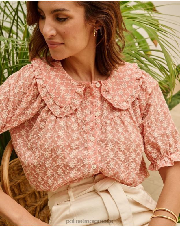 Polin et moi μακιγιάζ μπλούζα κεντημένη με τσάι είδη ένδυσης 8DX0F164