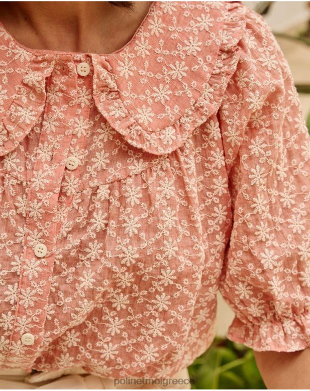 Polin et moi μακιγιάζ μπλούζα κεντημένη με τσάι είδη ένδυσης 8DX0F164