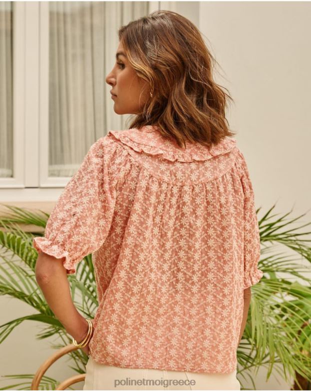 Polin et moi μακιγιάζ μπλούζα κεντημένη με τσάι είδη ένδυσης 8DX0F164