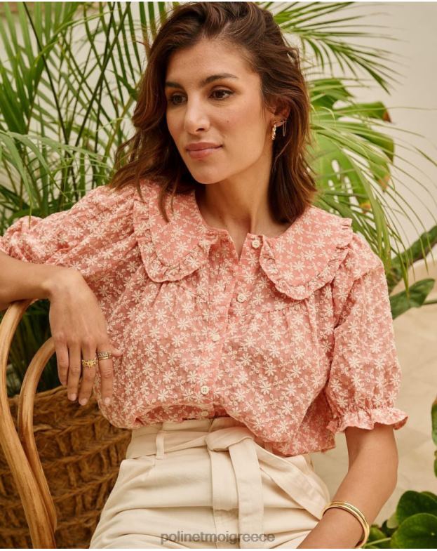 Polin et moi μακιγιάζ μπλούζα κεντημένη με τσάι είδη ένδυσης 8DX0F164