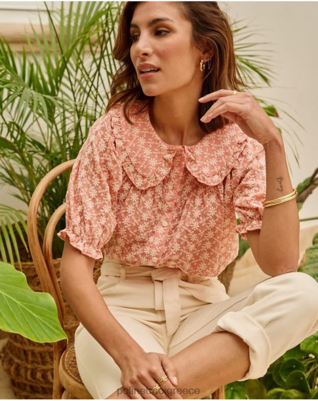 Polin et moi μακιγιάζ μπλούζα κεντημένη με τσάι είδη ένδυσης 8DX0F164