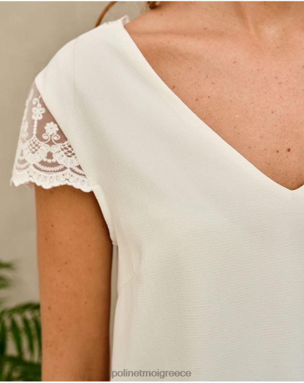 Polin et moi άσπρο τοπ δαντέλα ζάιρα είδη ένδυσης 8DX0F177