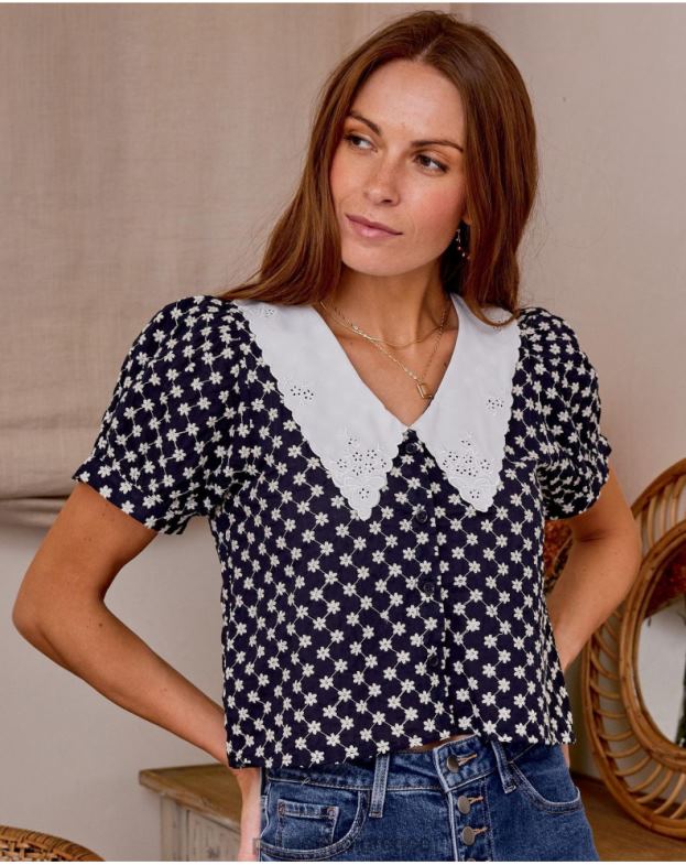 Polin et moi θαλάσσια πουκάμισο με γιακά κισσό είδη ένδυσης 8DX0F196