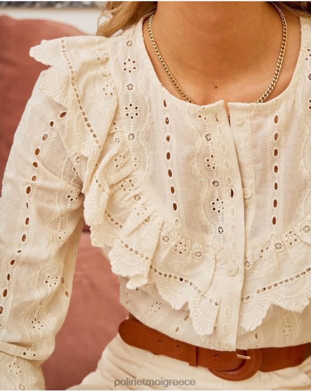 Polin et moi ακατέργαστος κεντητο πουκαμισο λια είδη ένδυσης 8DX0F208