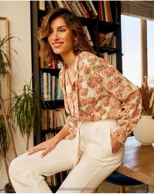 Polin et moi τριαντάφυλλο πουκάμισο φιόγκο επεξεργασία είδη ένδυσης 8DX0F221