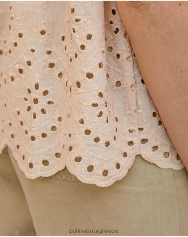 Polin et moi μπεζ μαρίνα ανοιχτή μπλούζα είδη ένδυσης 8DX0F237