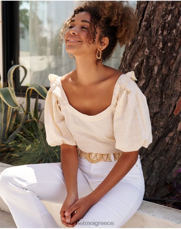 Polin et moi φιστίκι/λάιμ μπλούζα abullonada salvia είδη ένδυσης 8DX0F168