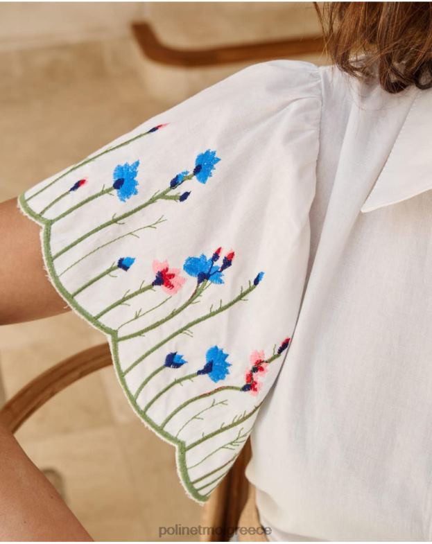 Polin et moi άσπρο βολάν πουκάμισου amira είδη ένδυσης 8DX0F181