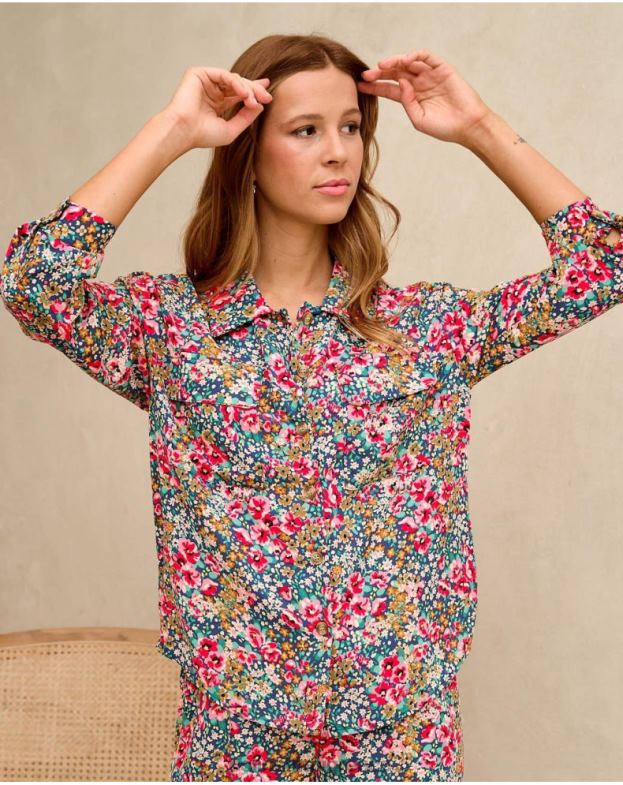 Polin et moi σμαραγδί πράσινο πουκάμισο με τσέπες ayende είδη ένδυσης 8DX0F157