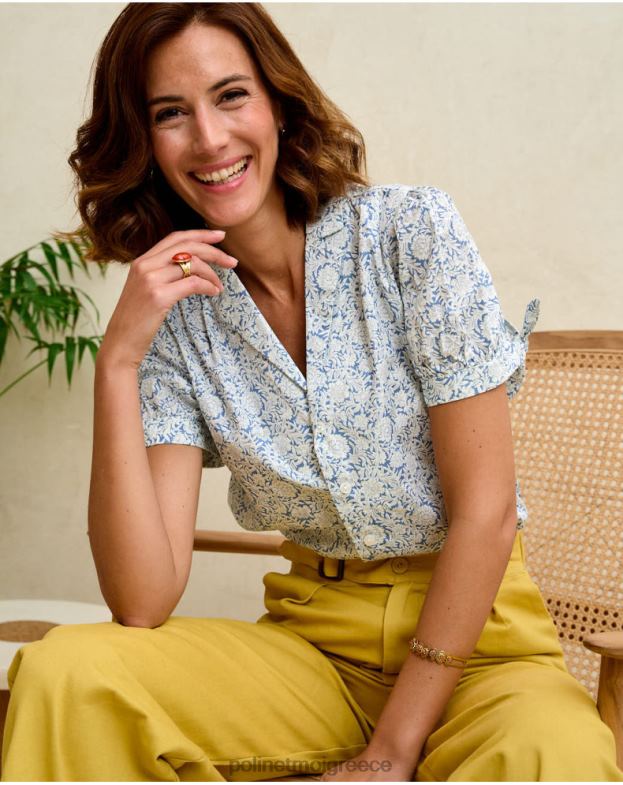 Polin et moi ουράνιος flores amor πουκάμισο είδη ένδυσης 8DX0F234