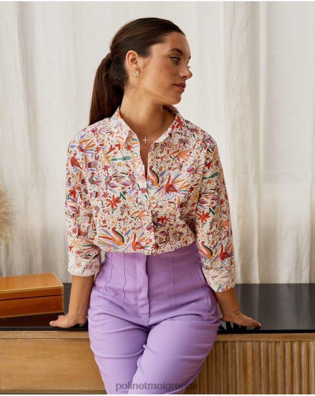 Polin et moi πορτοκάλι πουκάμισο λουλούδια galatea είδη ένδυσης 8DX0F206