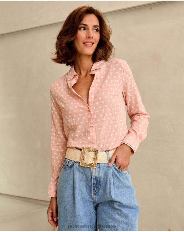 Polin et moi τριαντάφυλλο πουά πουκάμισο hari είδη ένδυσης 8DX0F203