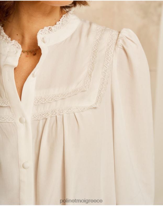 Polin et moi άσπρο πουκάμισο βολάν hestia είδη ένδυσης 8DX0F216