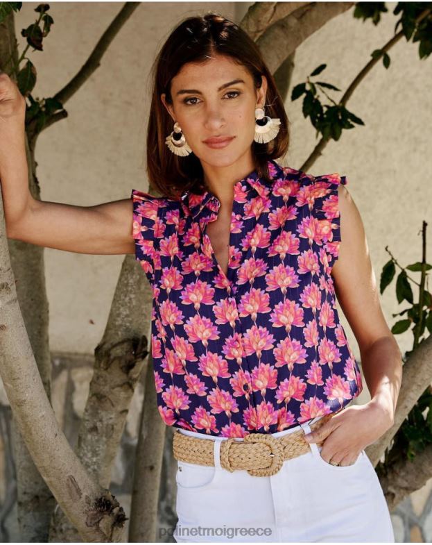 Polin et moi λεβάντα φλοράλ μπλούζα jullia είδη ένδυσης 8DX0F191