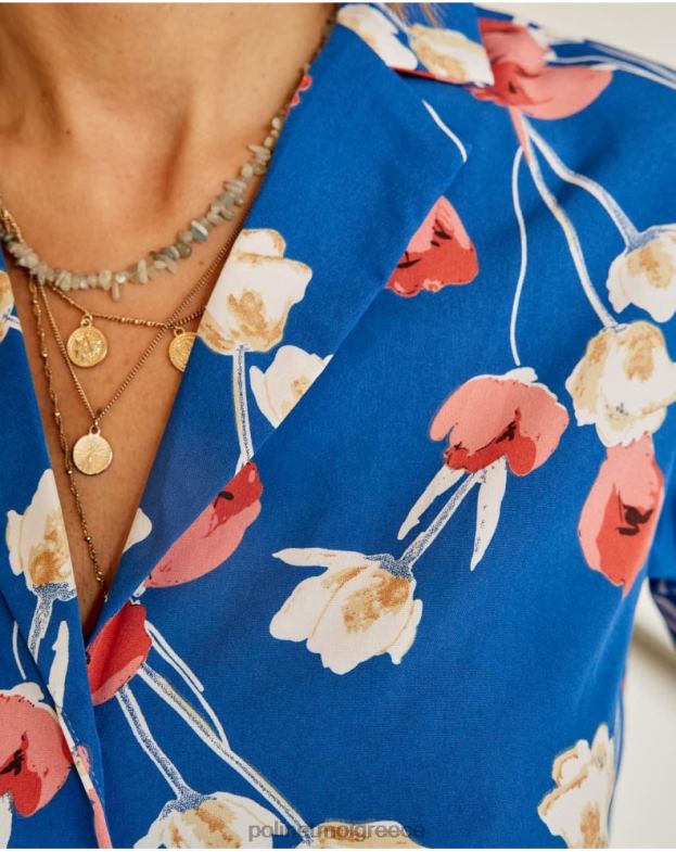 Polin et moi klein blue πουκάμισο με τουλίπα τάλια είδη ένδυσης 8DX0F224