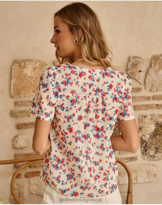 Polin et moi klein blue πουκάμισο λουλούδια kaia είδη ένδυσης 8DX0F180