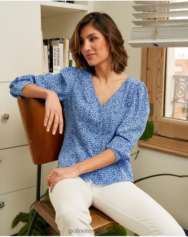 Polin et moi klein blue πουκάμισο motas meli είδη ένδυσης 8DX0F219