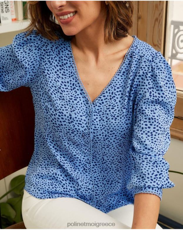 Polin et moi klein blue πουκάμισο motas meli είδη ένδυσης 8DX0F219