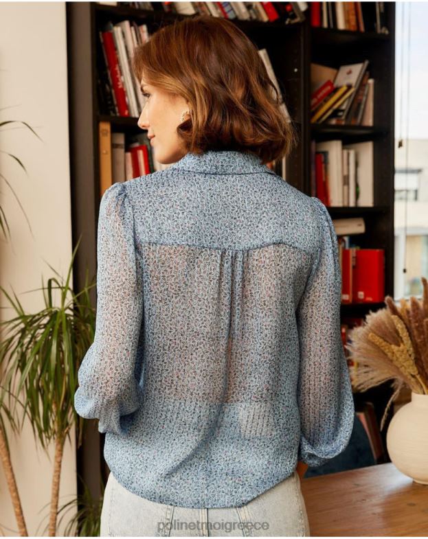 Polin et moi klein blue κουμπιά μπλούζας xia είδη ένδυσης 8DX0F217