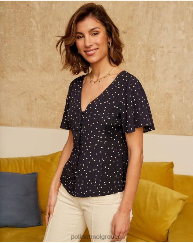 Polin et moi θαλάσσια πουά πουκάμισο mabela είδη ένδυσης 8DX0F212