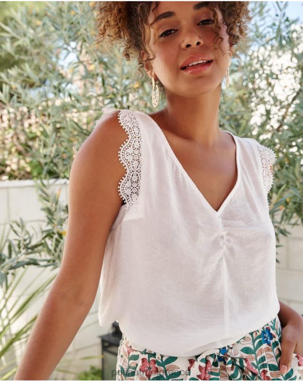 Polin et moi άσπρο δαντέλα μπλούζα mery είδη ένδυσης 8DX0F153