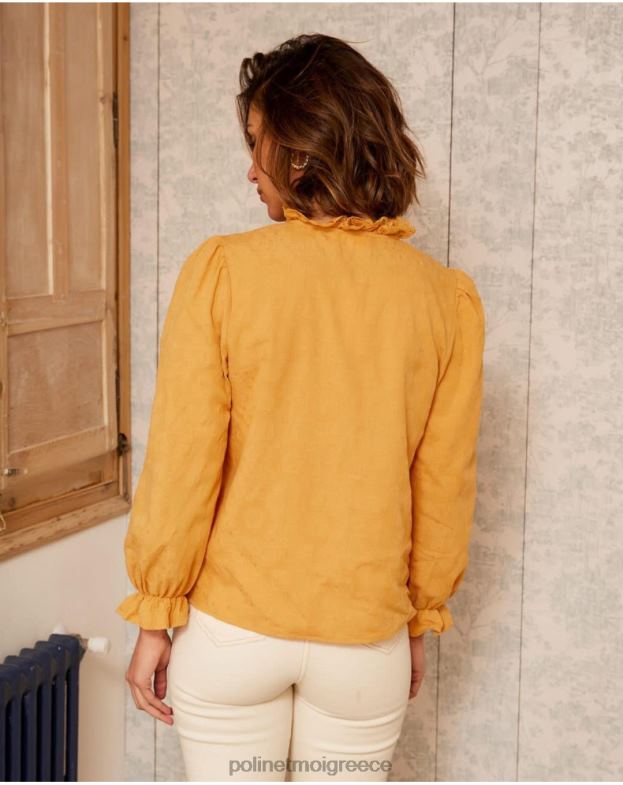 Polin et moi ώχρα Δαντελένιο πουκάμισο naia είδη ένδυσης 8DX0F222