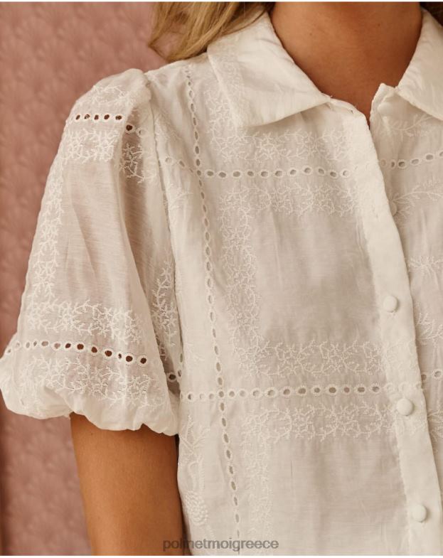Polin et moi άσπρο κεντητή μπλούζα talima είδη ένδυσης 8DX0F169