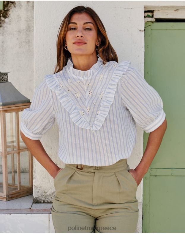 Polin et moi τζην ριγέ πουκάμισο vedette είδη ένδυσης 8DX0F152