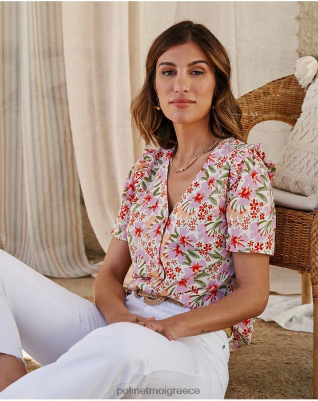 Polin et moi μολόχα φλοράλ μπλούζα wilhelmina είδη ένδυσης 8DX0F172