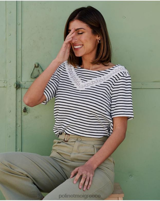 Polin et moi θαλάσσια μπλουζάκι με ρίγες είδη ένδυσης 8DX0F259