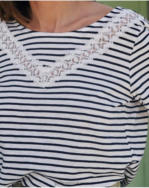 Polin et moi θαλάσσια μπλουζάκι με ρίγες είδη ένδυσης 8DX0F259