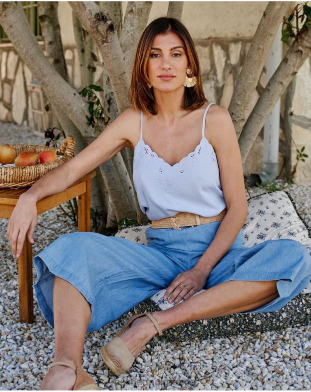 Polin et moi ουράνιος τοπ κέντημα μαλάλα είδη ένδυσης 8DX0F264