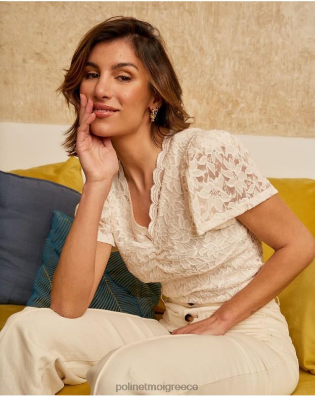 Polin et moi ακατέργαστος τοπ άρι κέντημα είδη ένδυσης 8DX0F279