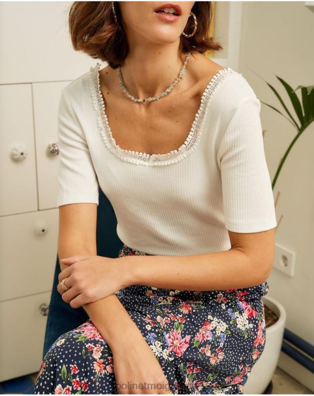 Polin et moi άσπρο τοπ δαντέλα γιόρτζια είδη ένδυσης 8DX0F288