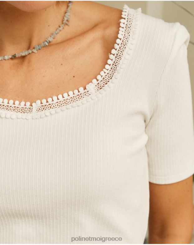 Polin et moi άσπρο τοπ δαντέλα γιόρτζια είδη ένδυσης 8DX0F288