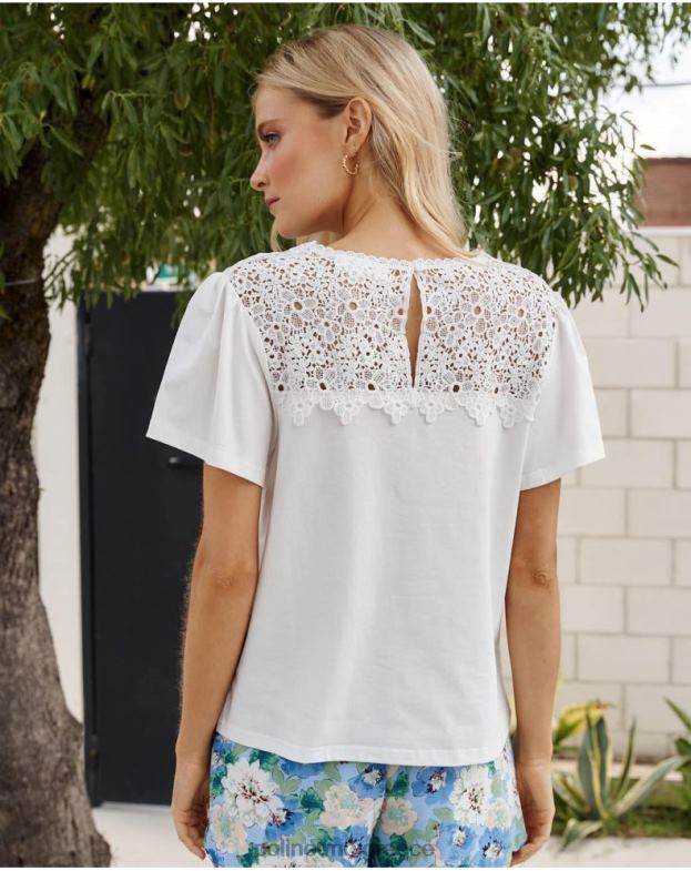 Polin et moi άσπρο T-shirt calada luana είδη ένδυσης 8DX0F242