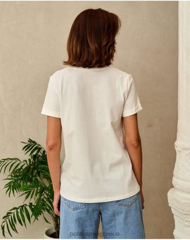 Polin et moi άσπρο T-shirt idoya hearts είδη ένδυσης 8DX0F282