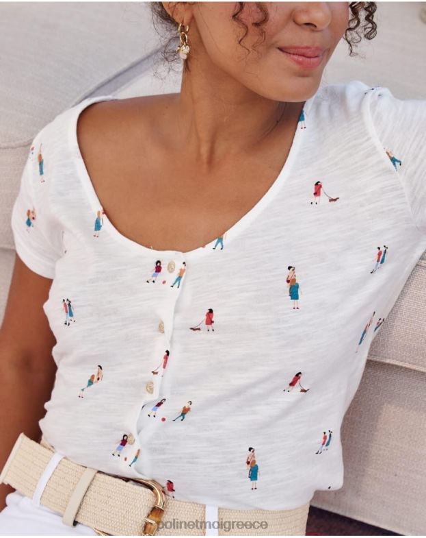 Polin et moi άσπρο μπλουζάκι ανθρώπων bego είδη ένδυσης 8DX0F238