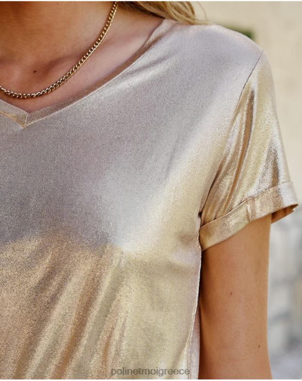 Polin et moi χρυσός/πλατίνα μπλουζάκι brillo astrid είδη ένδυσης 8DX0F292