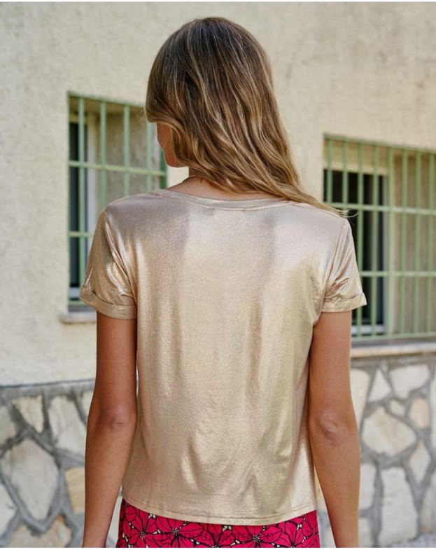 Polin et moi χρυσός/πλατίνα μπλουζάκι brillo astrid είδη ένδυσης 8DX0F292