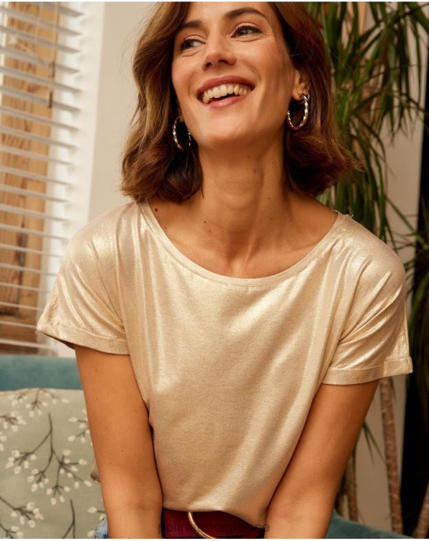 Polin et moi χρυσός/πλατίνα μπλουζάκι brillo galia είδη ένδυσης 8DX0F289