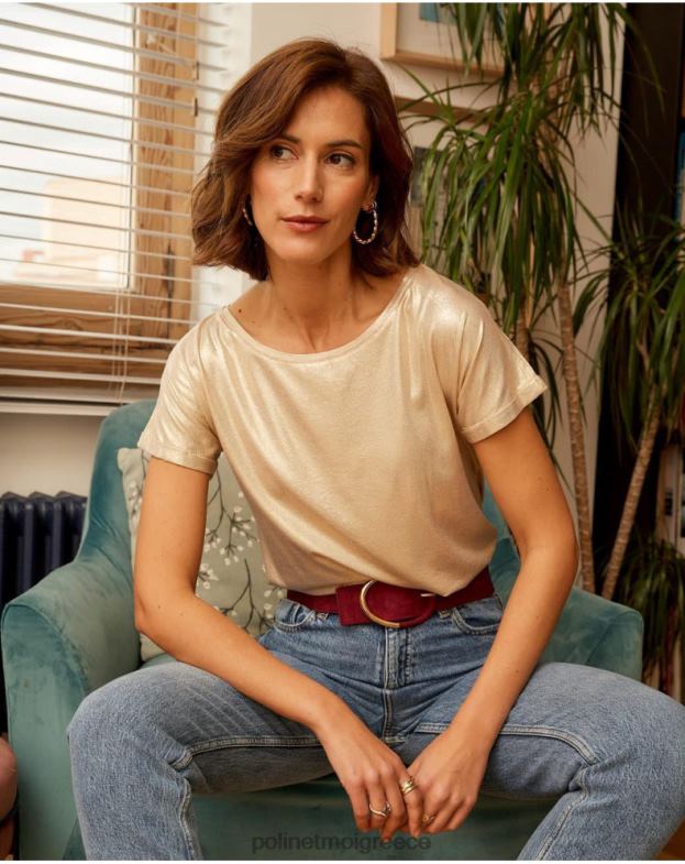 Polin et moi χρυσός/πλατίνα μπλουζάκι brillo galia είδη ένδυσης 8DX0F289